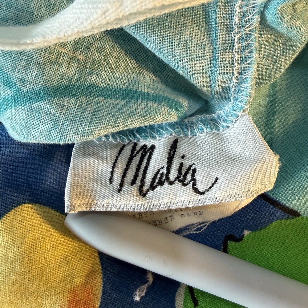 Malia Honolulu VTG 100% Cotton Skirt 14 A-Line Parrot Print Tropical Vacation - Picture 7 of 9